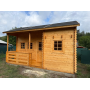 Dřevěný zahradní dům s patrem na spaní 22 m²
