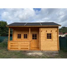Dřevěný zahradní dům s patrem na spaní 22 m²