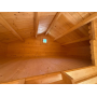Dřevěný zahradní dům s patrem na spaní 22 m²