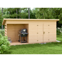 Zahradní domek s dřevníkem